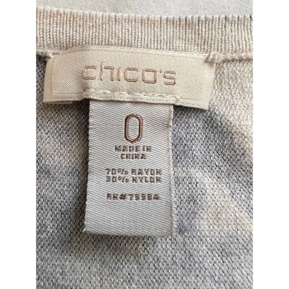 Chicos Womens Tunic Sweater Blue Stripe Long Sleeve Scoop Neck Pullover S - Picture 5 of 9